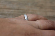 Silver Ring with Cremation Ashes